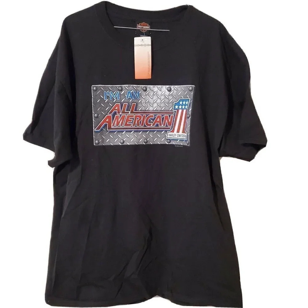 Harley Davidson I’m An All American”‎ 2019 Small Black T Shirt Hughesville Mens - Picture 4 of 4